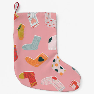 Socks seamless pattern. Cozy hand-drawn cartoon st