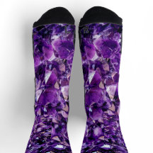 Socks That Rock Purple Amethyst Crystal Geode Gems