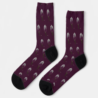 Socks tulips purple