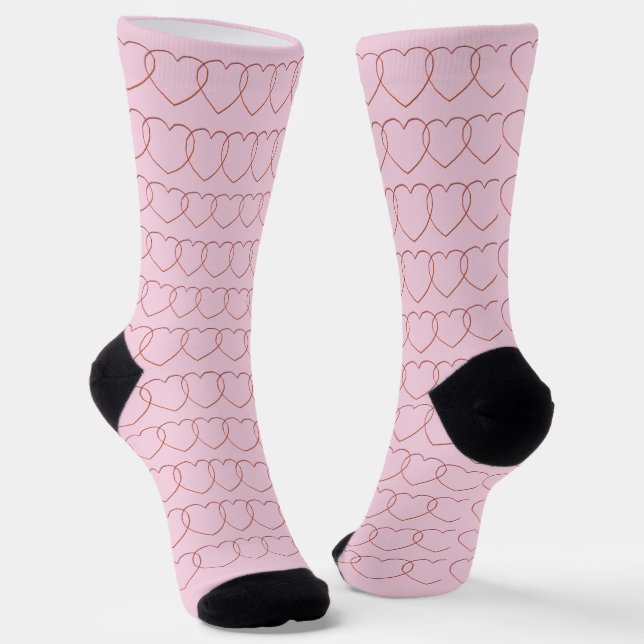 Socks - Wire Frame Hearts (Angled)