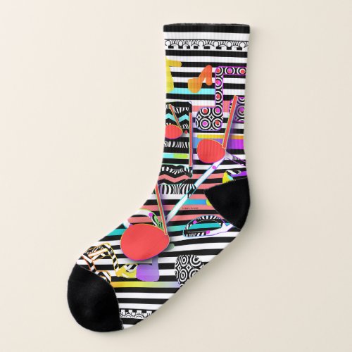 SOCKS WITH MUSICAL NOTES