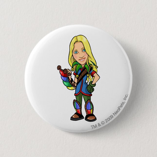 Socktastic Roo Island Staff Player Button (Front)