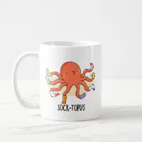 Creature Cup - Octopus Coffee Cup Mug Prank Gift Funny Blue & White