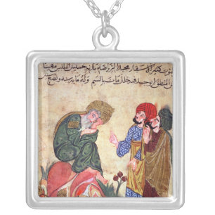 Socrates and his Students Silver Plated Necklace