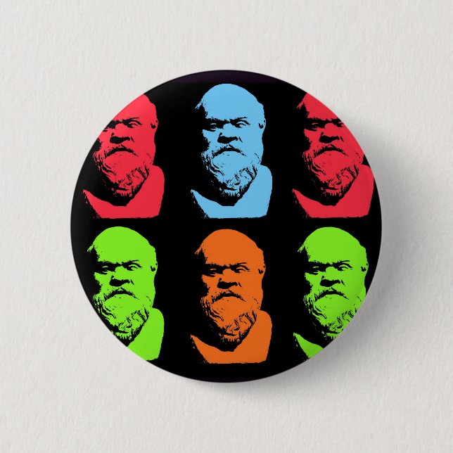 Socrates Collage Button (Front)