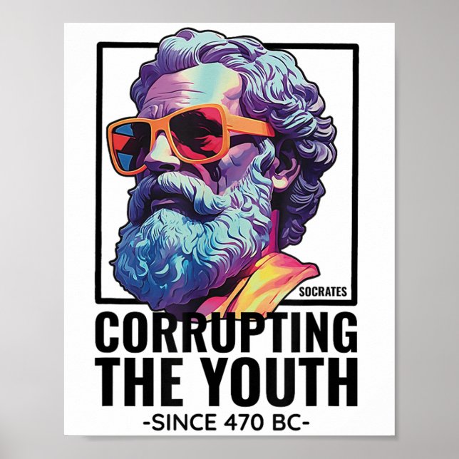 Socrates Corrupting Youth Philosopher Funny Greek  Poster (Front)