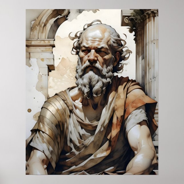 Socrates Examining Life Poster (Front)