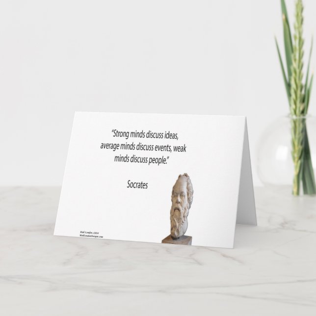 Socrates & Famous "Minds" Quote Card (Front)