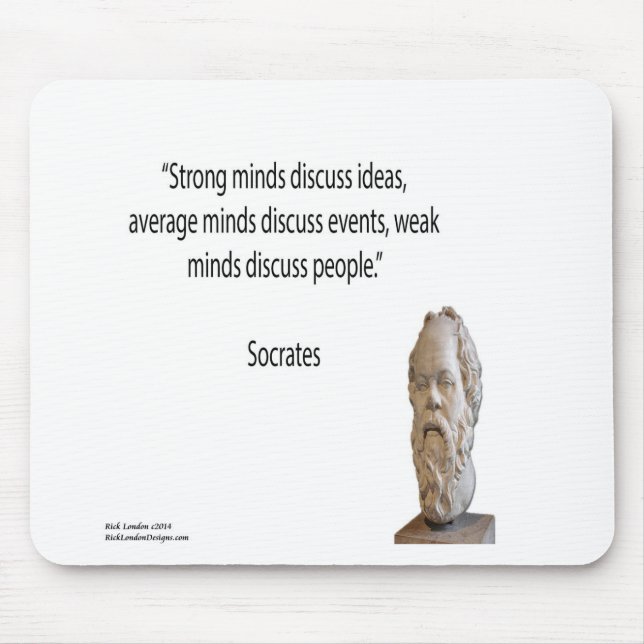 Socrates & Famous "Minds" Quote Mouse Pad (Front)