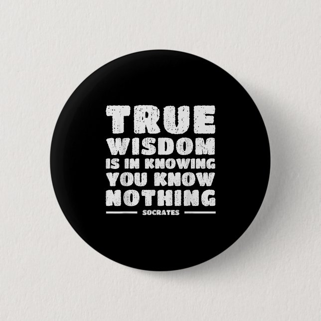 Socrates Inspiring Stoic Quote Stoicism Philosophy Button (Front)