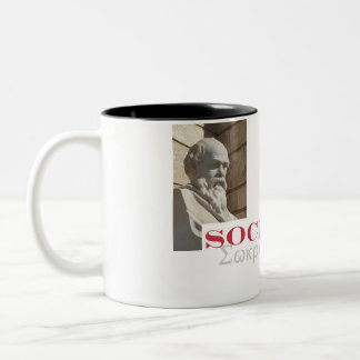 Socrates is my hero Two-Tone coffee mug
