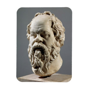 Socrates, marble head, copy from a bronze from the magnet