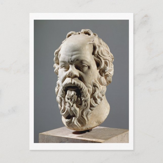 Socrates, marble head, copy from a bronze from the postcard (Front)