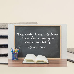 Socrates on True Wisdom Philosophy Quote Card
