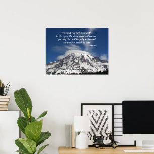 Socrates Philosophical Quote Mount Rainier Poster