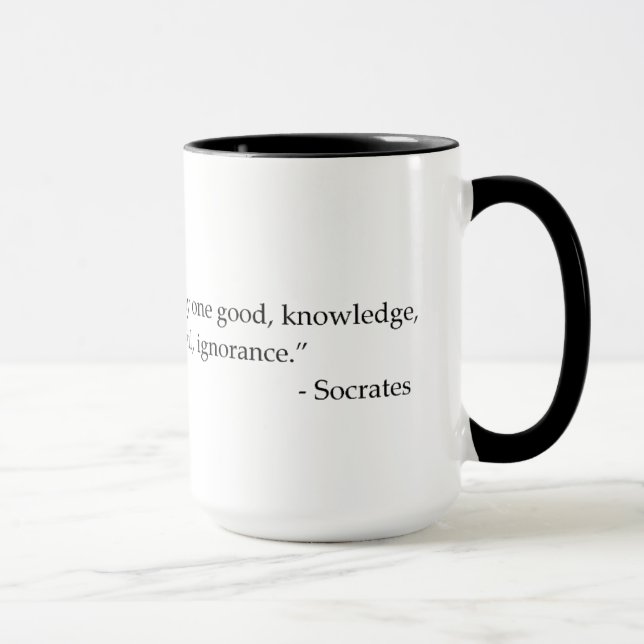 Socrates Quotable Quote Philosophy Coffee Mug (Right)