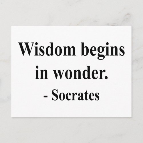 Socrates Quote 1a Postcard