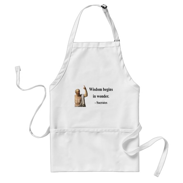 Socrates Quote 1b Adult Apron (Front)