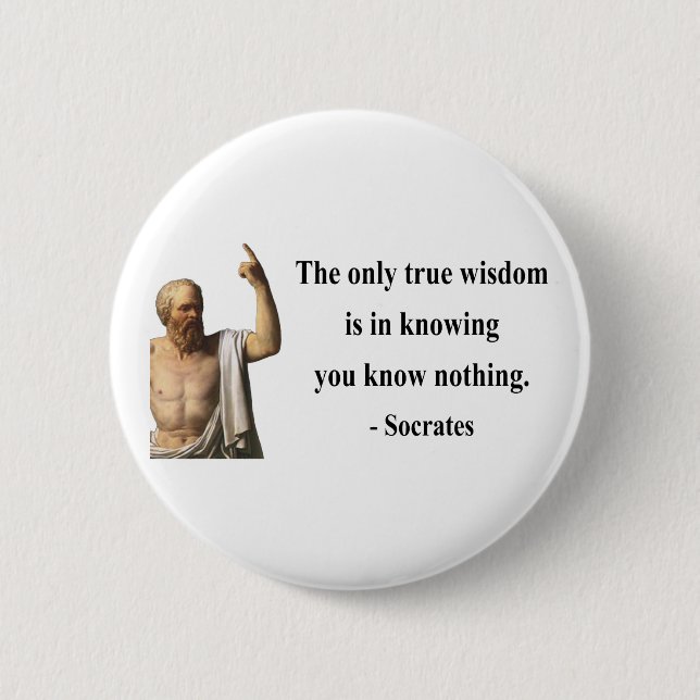 Socrates Quote 3b Button (Front)