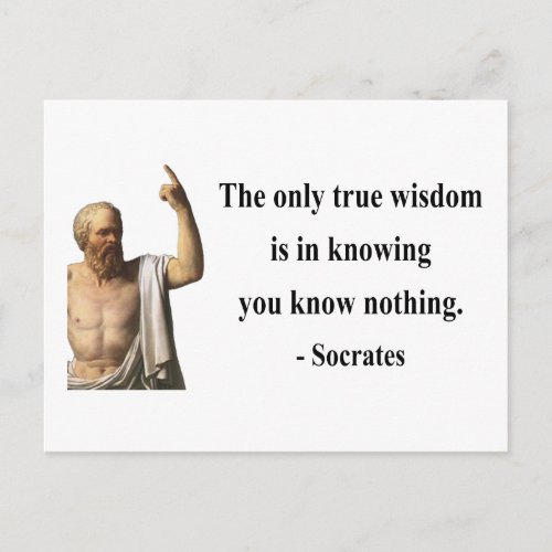 Socrates Quote 3b Postcard