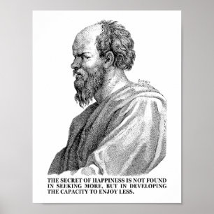 Socrates Quote About Happiness Poster