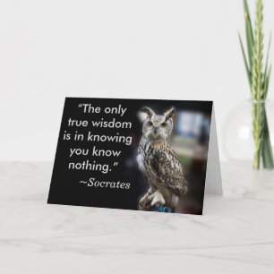 Socrates Quote Eagle Owl Card