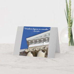 Socrates Quote Law Degree Congratulations Card