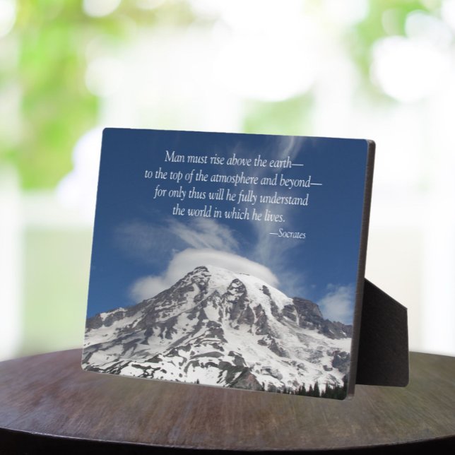 Socrates Quote Mount Rainier Plaque (In Situ Table)