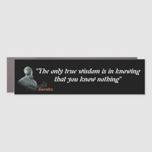 Socrates Quote On Wisdom Car Magnet