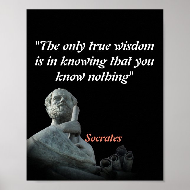 Socrates Quote On Wisdom Poster (Front)