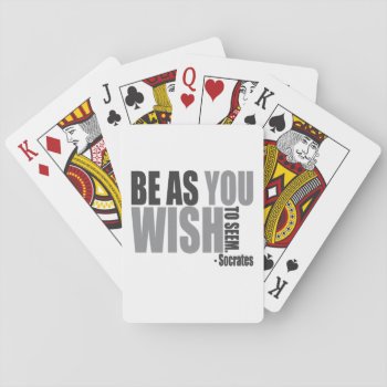 Socrates Quote Playing Cards by CustomizeYourWorld at Zazzle