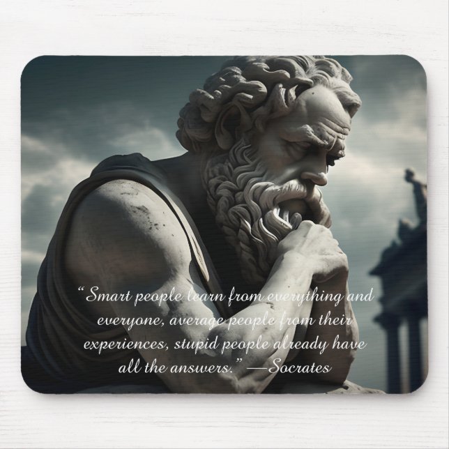 Socrates Quote (Smart People) Mouse Pad (Front)