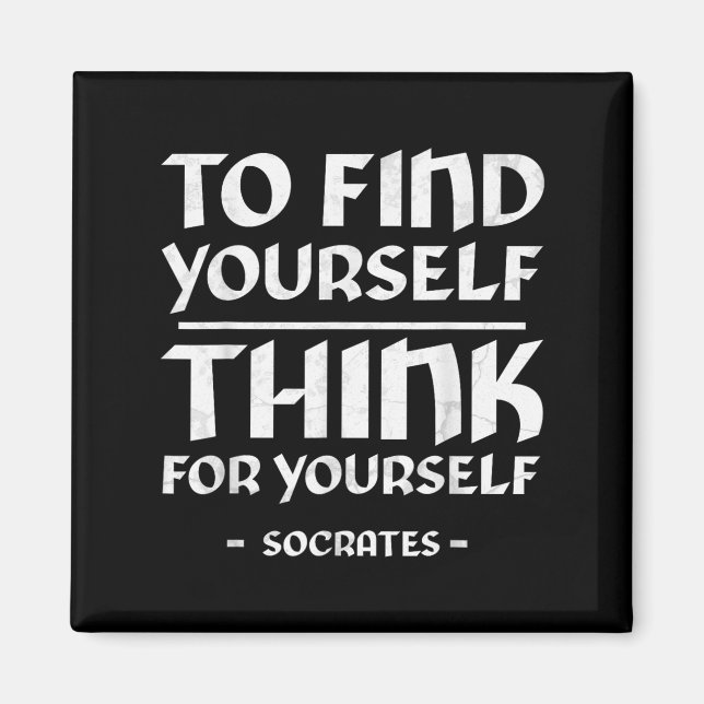 Socrates Self Awareness Stoicism Quote Greek Philo Magnet (Front)