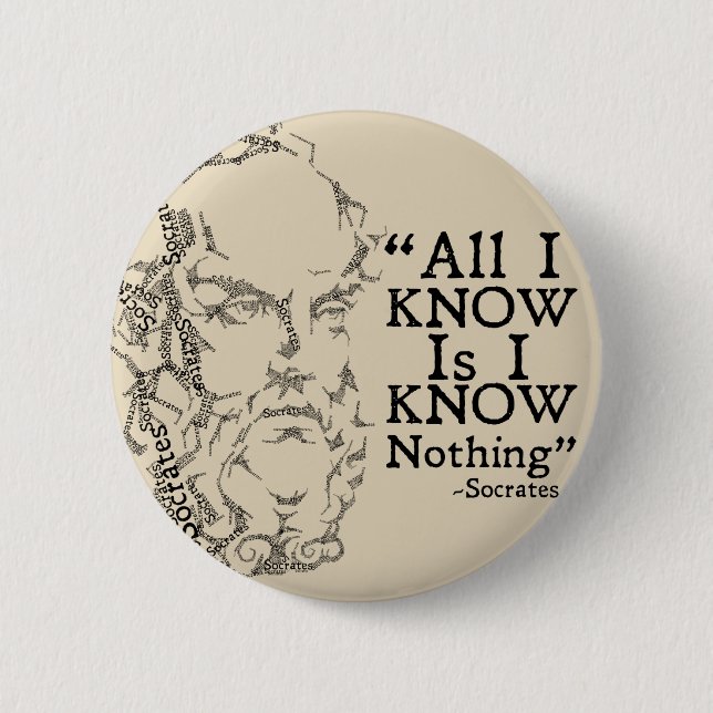 Socrates Sketicism Button (Front)