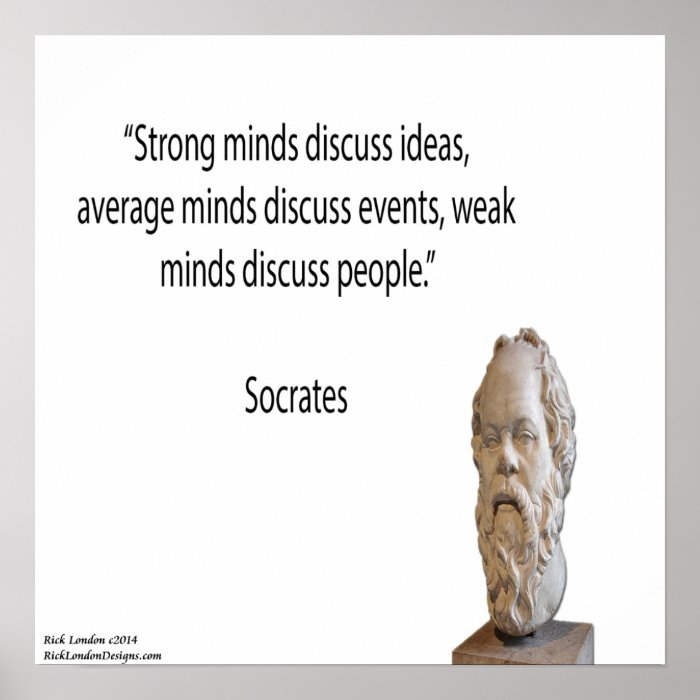 Socrates & Strong Minds Quote Poster | Zazzle