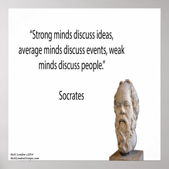 Socrates & Strong Minds Quote Poster (Front)