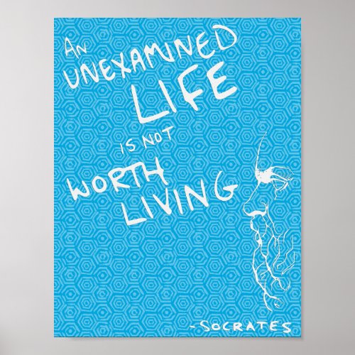 Socrates Unexamined Life Quote Poster Tile