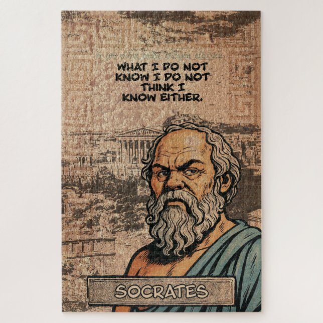 Socrates Wisdom Puzzle – Perfect Gift for Thinkers (Vertical)