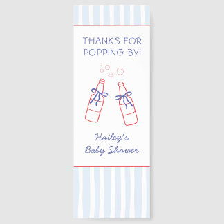 Soda Bottle Blue & Red Thank You Bookmarks