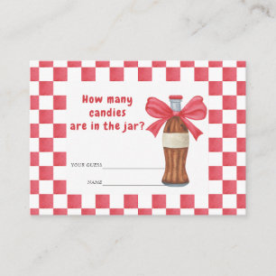 Soda bottle - Guess how many candies game Enclosure Card