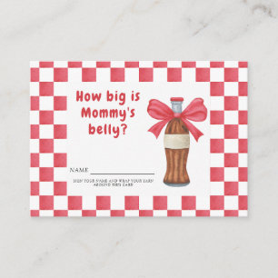 Soda Bottle How big is mommy's belly game Enclosure Card