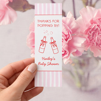 Soda Bottle Pink & Red Thank You Bookmarks
