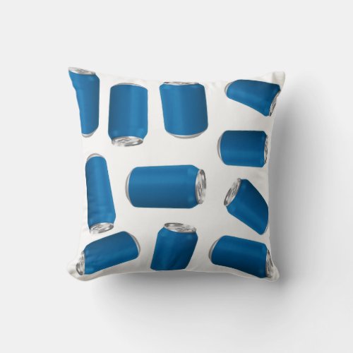 Soda can pattern throw pillow
