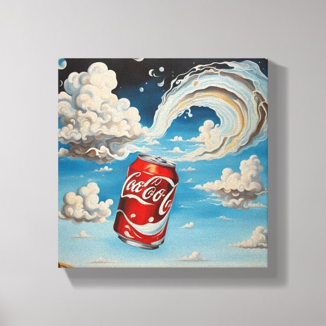 Soda In Cloudy Sky Canvas Print (Front)