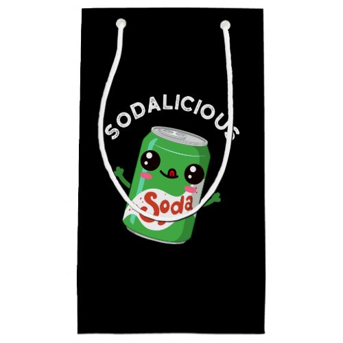 Soda_licious Funny Soda Pop Pun Dark BG Small Gift Bag