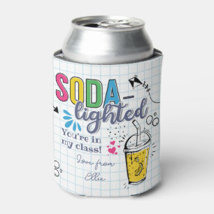 soda -lightful  square sticker can cooler