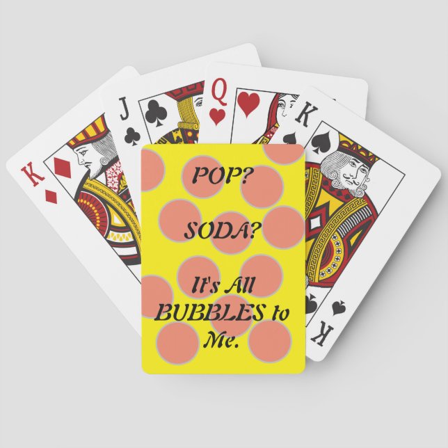 Soda pop bubbles poker cards (Back)