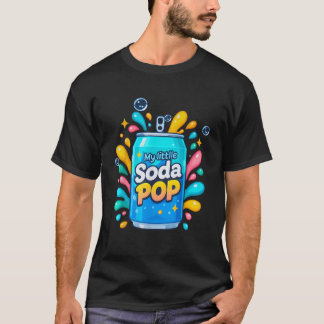 Soda Pop Cartoon Splash Cute Retro Beverage Joke  T-Shirt