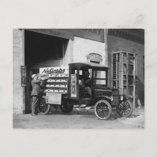 Soda Pop Delivery Truck, 1924 Postcard