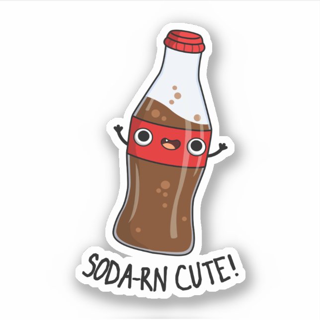 Soda-rn Cute Funny Soda Pun  Sticker (Front)